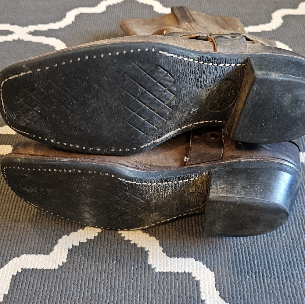Frye Harness Dark Brown Leather Boots - Picture 7 of 8